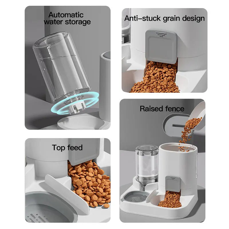 Dual - Purpose Automatic Pet  Feeder with Water Dispenser