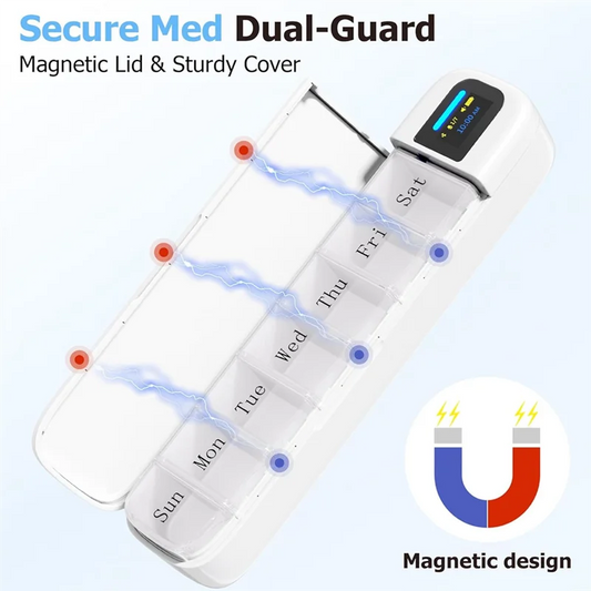 Smart Pill Organizer  7-Day Bluetooth Reminder with App & Alarm