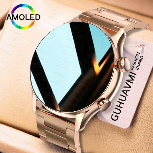 2025 New Smartwatch Men & Women AMOLED HD Screen  Bluetooth Call IP68 Waterproof GPS  For Android, IOS