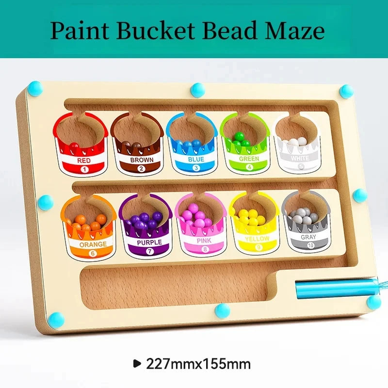 Magnetic Toy With Magnetic Digital Beads For Puzzle Practice And Attention Training Games