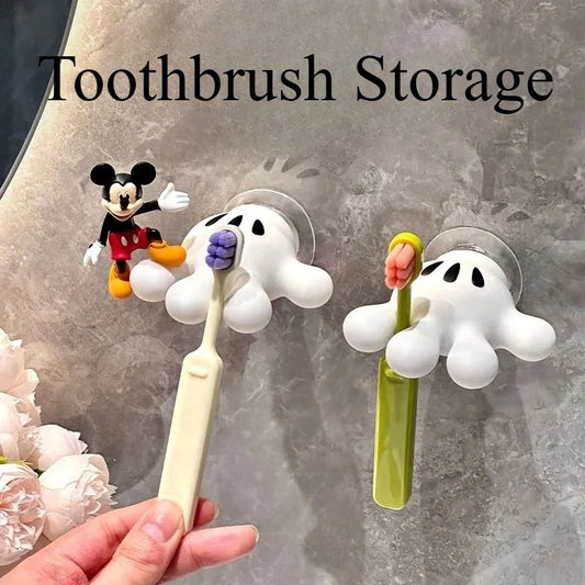 Mickey Toothbrush Holder, Multifunctional Hooks for Bathroom Towel Hanging and Data Cable Home Furnishings