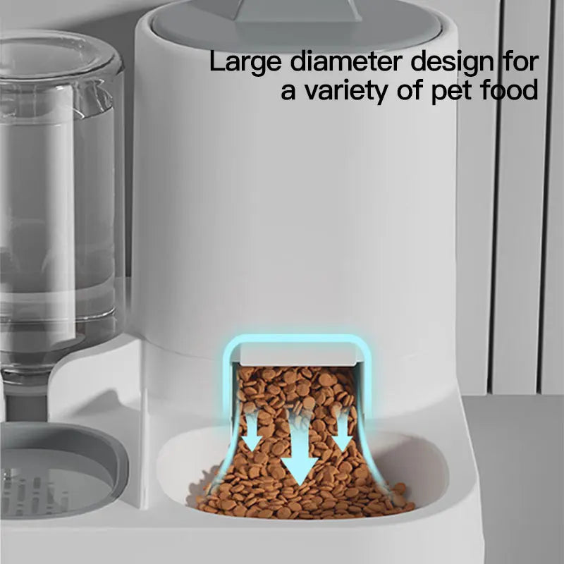 Dual - Purpose Automatic Pet  Feeder with Water Dispenser