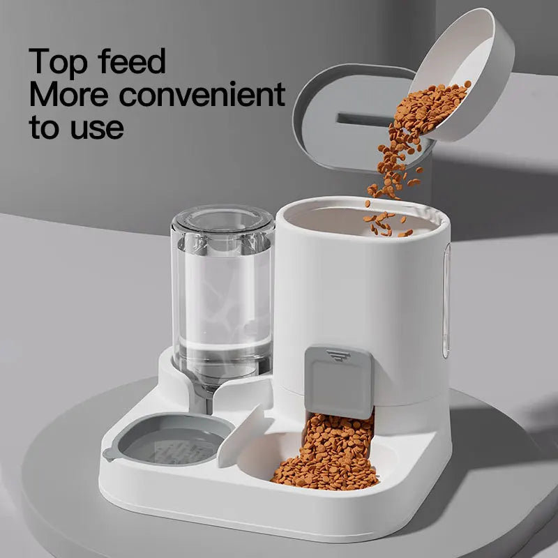 Dual - Purpose Automatic Pet  Feeder with Water Dispenser